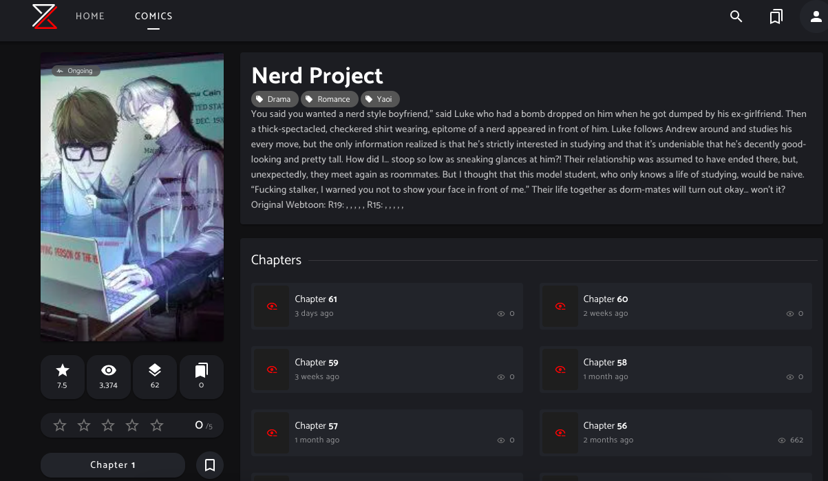 Nerd Project BL Manhwa